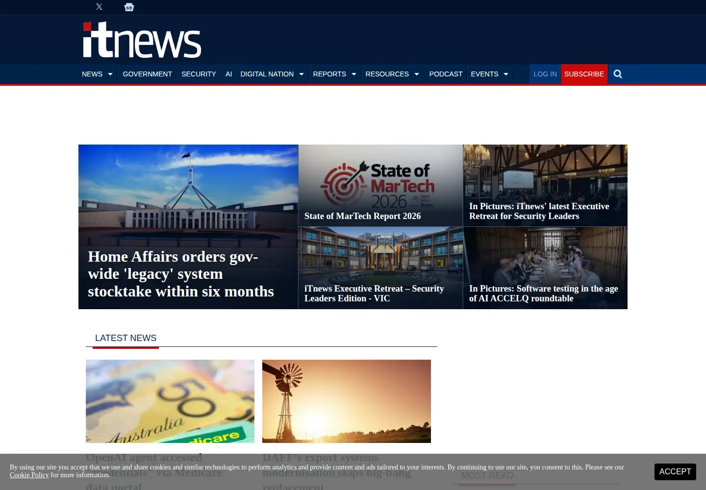 Screenshot of itnews.com.au