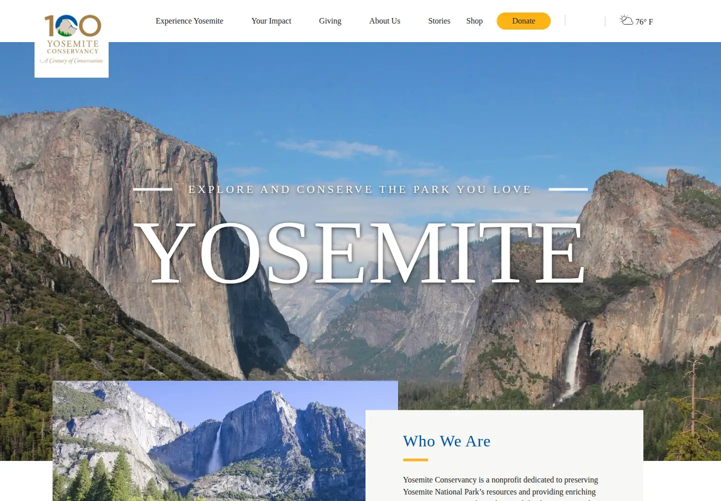 Screenshot of yosemite.org