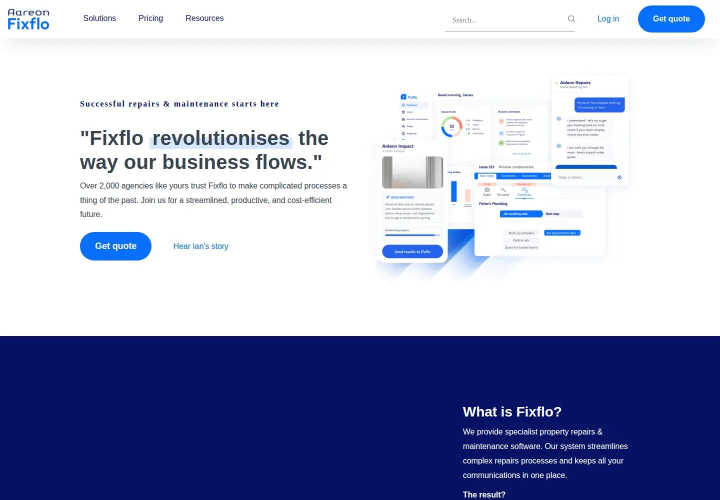 Screenshot of fixflo.com