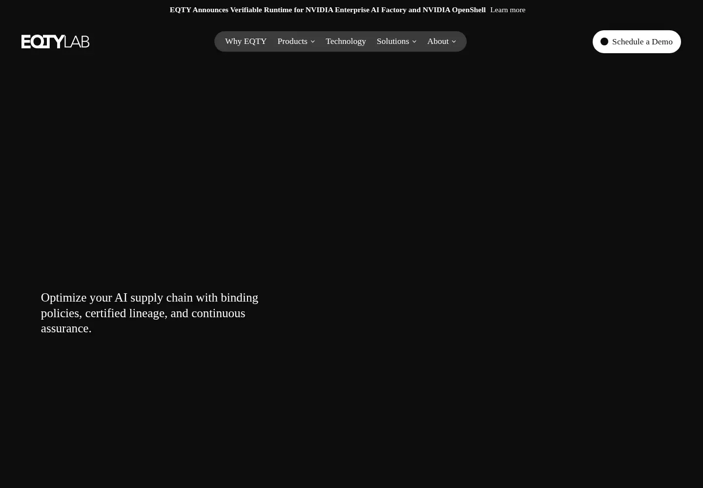 Screenshot of eqtylab.io