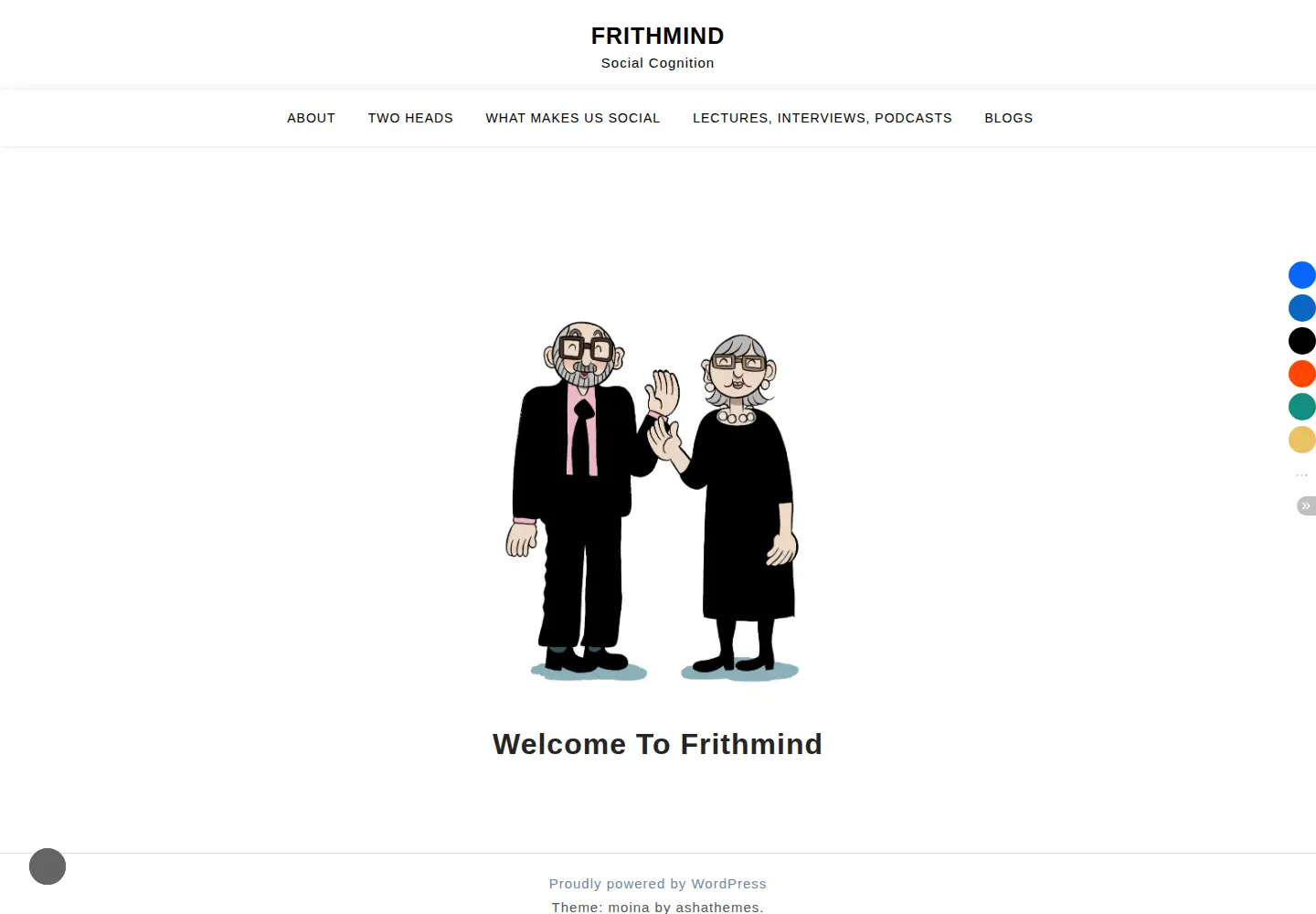 Captured homepage of frithmind.org in the current scan