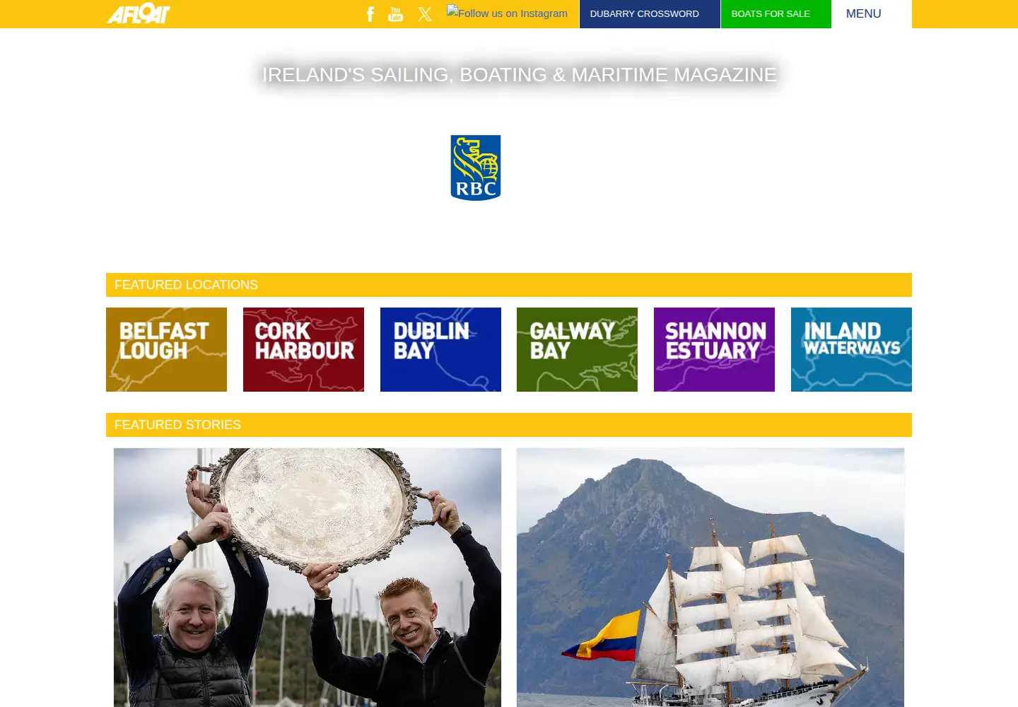 Screenshot of afloat.ie
