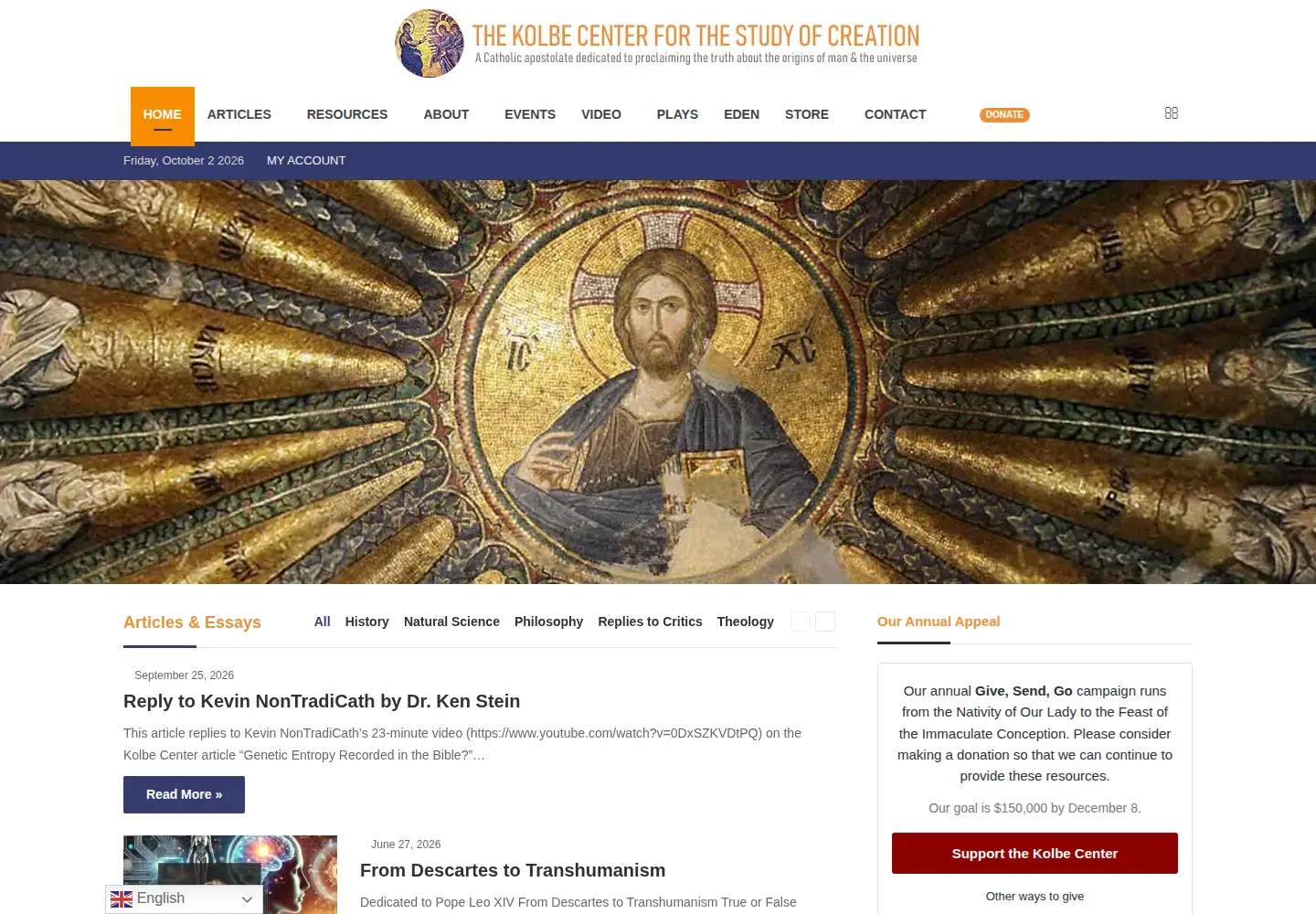 Screenshot of kolbecenter.org