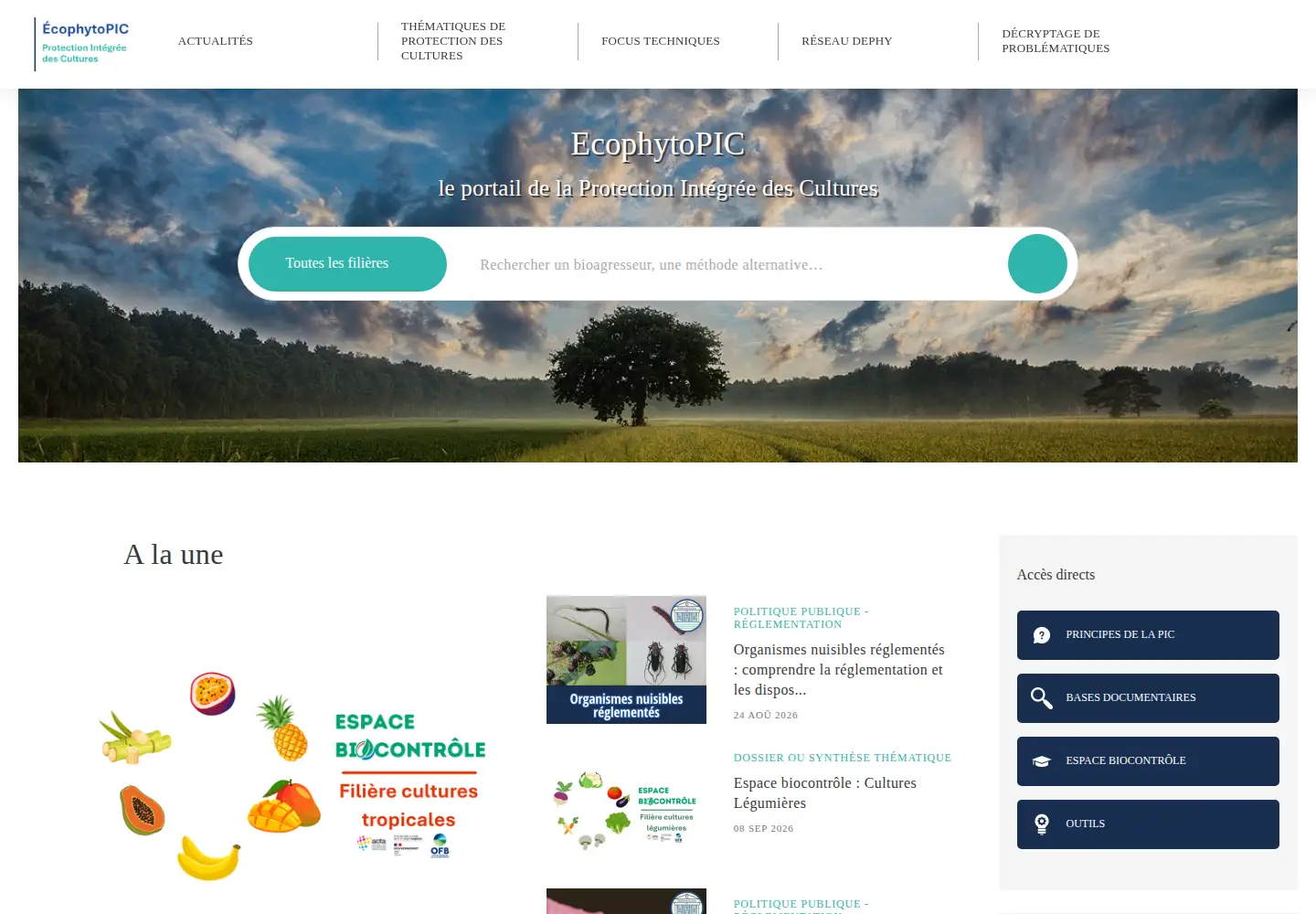Screenshot of ecophytopic.fr