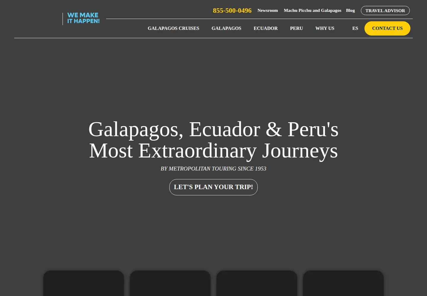 Screenshot of metropolitan-touring.com