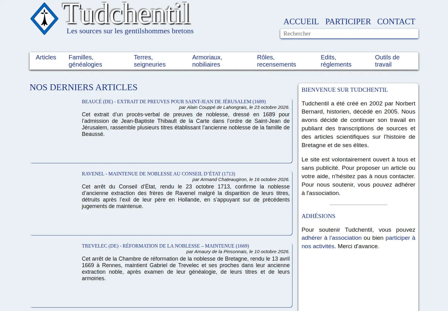 Screenshot of tudchentil.org