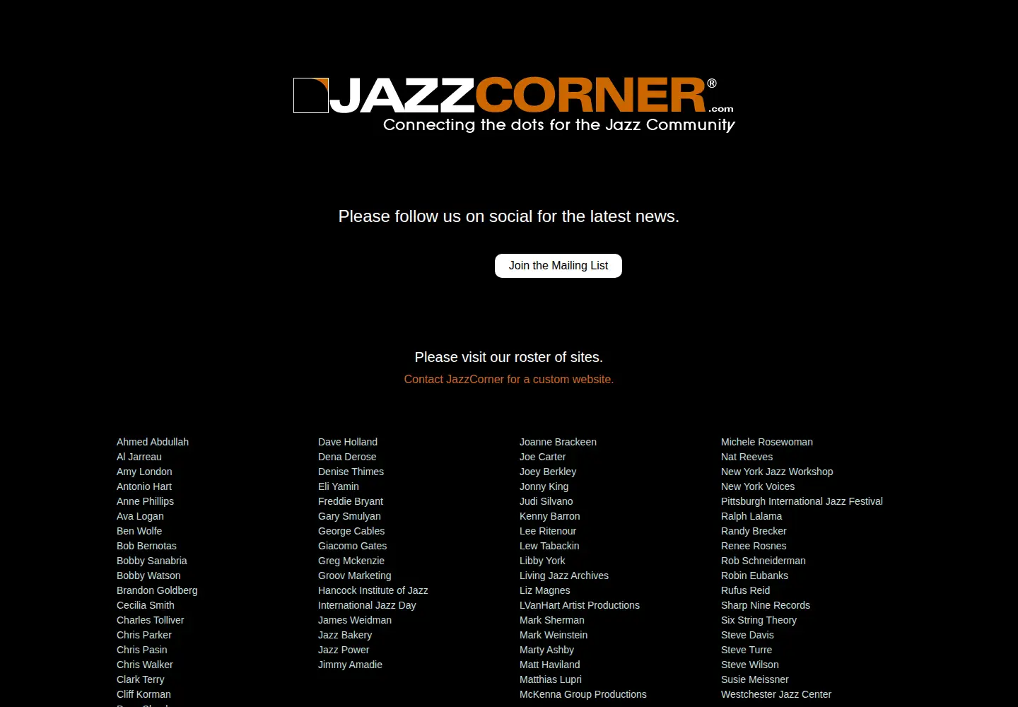 Screenshot of jazzcorner.com