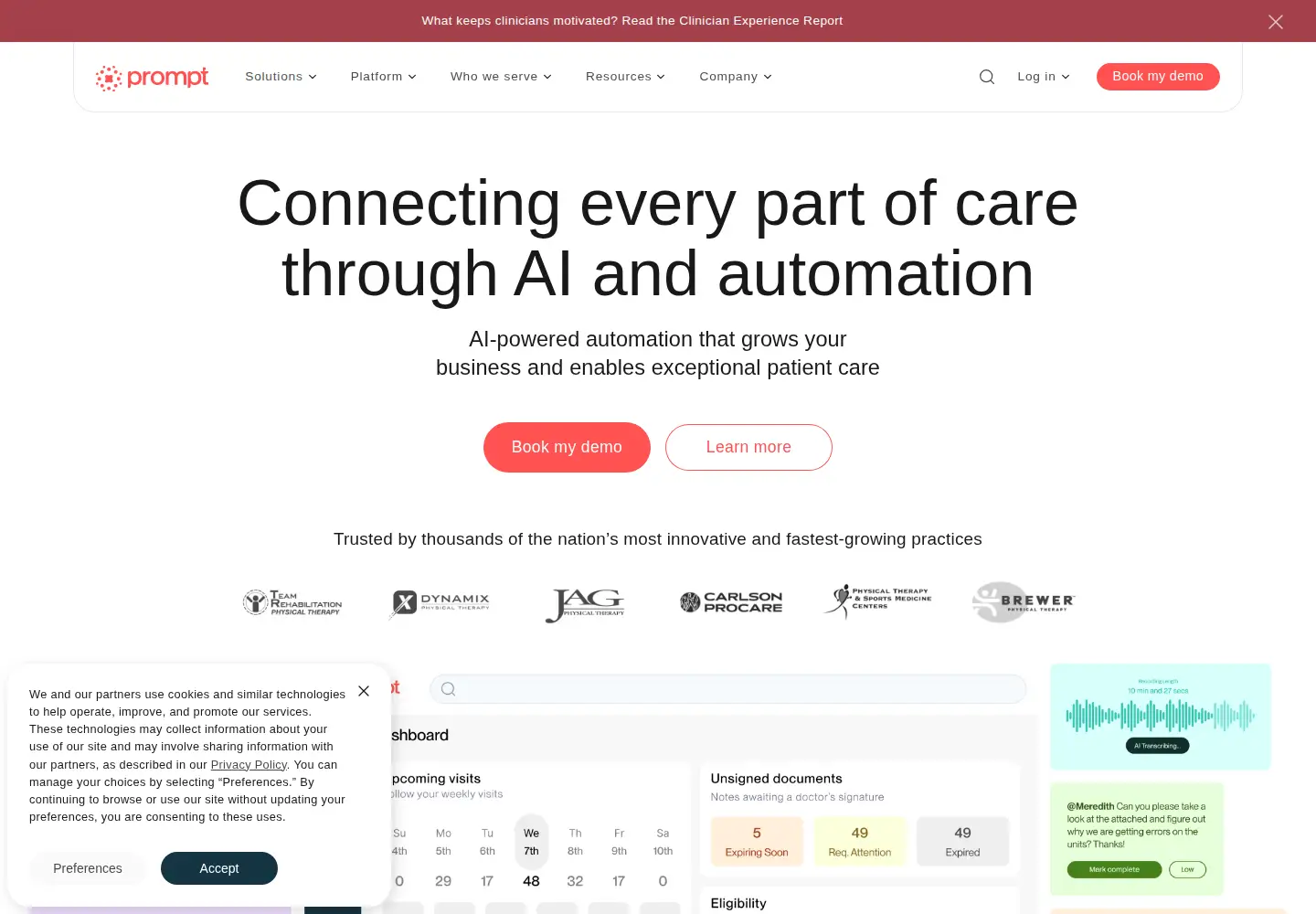 Screenshot of promptemr.com