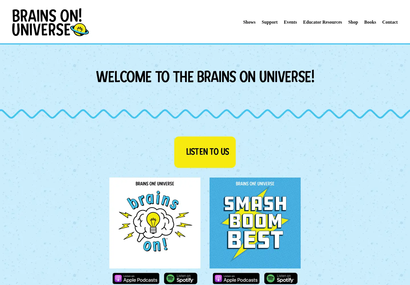 Screenshot of brainson.org