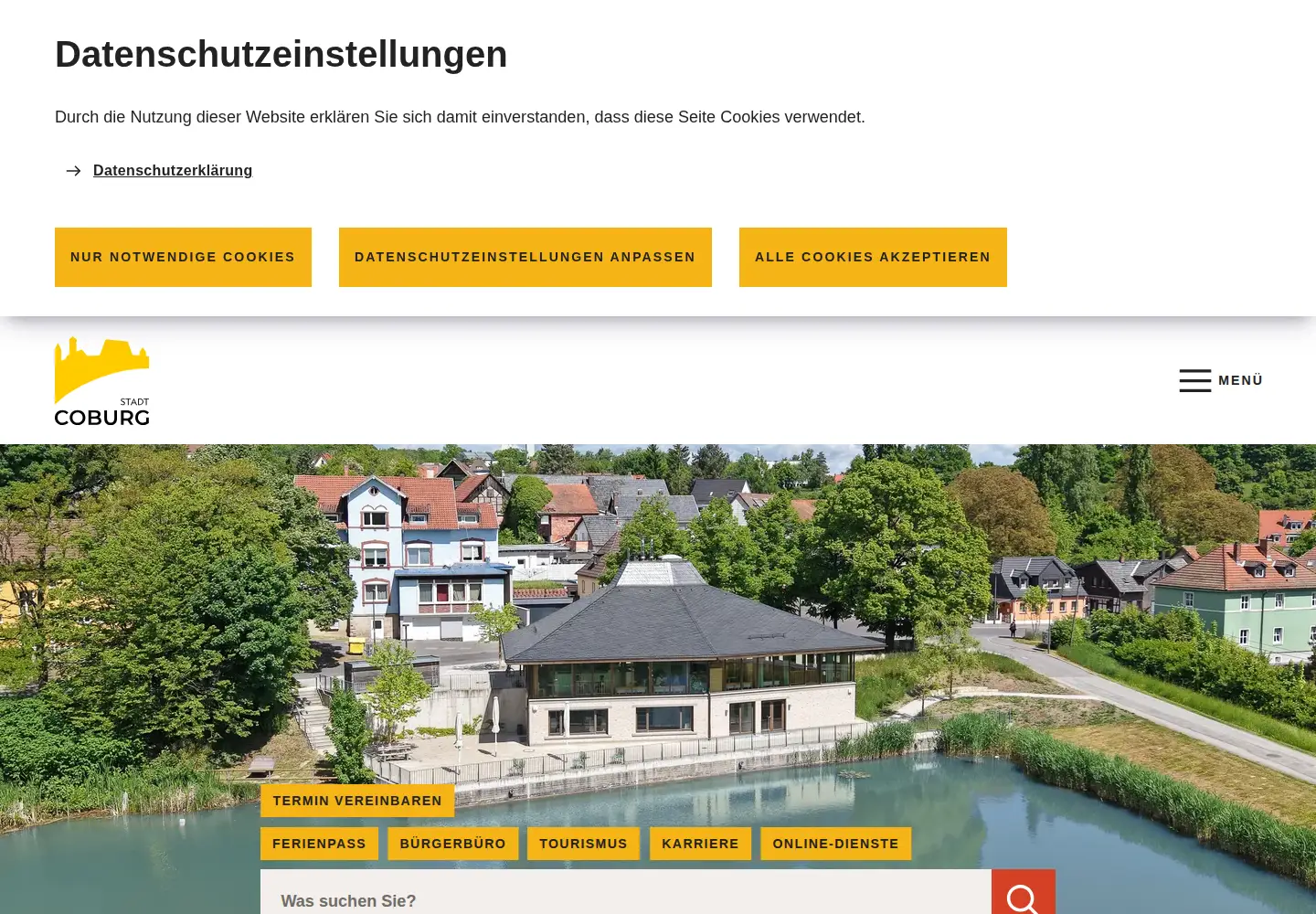 Screenshot of coburg.de