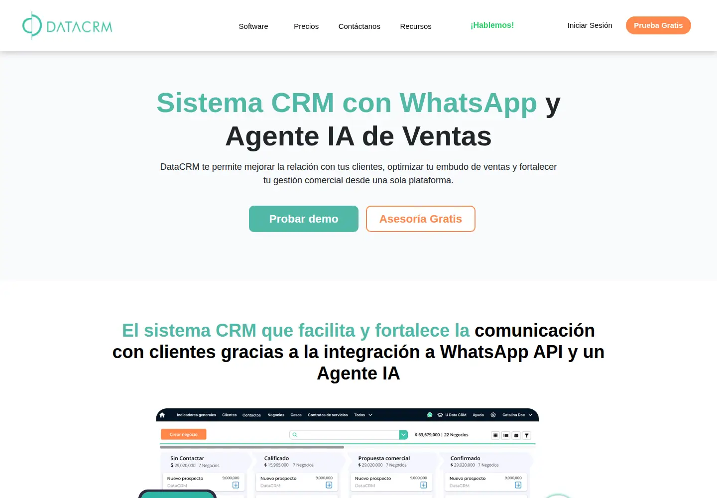 Screenshot of datacrm.com