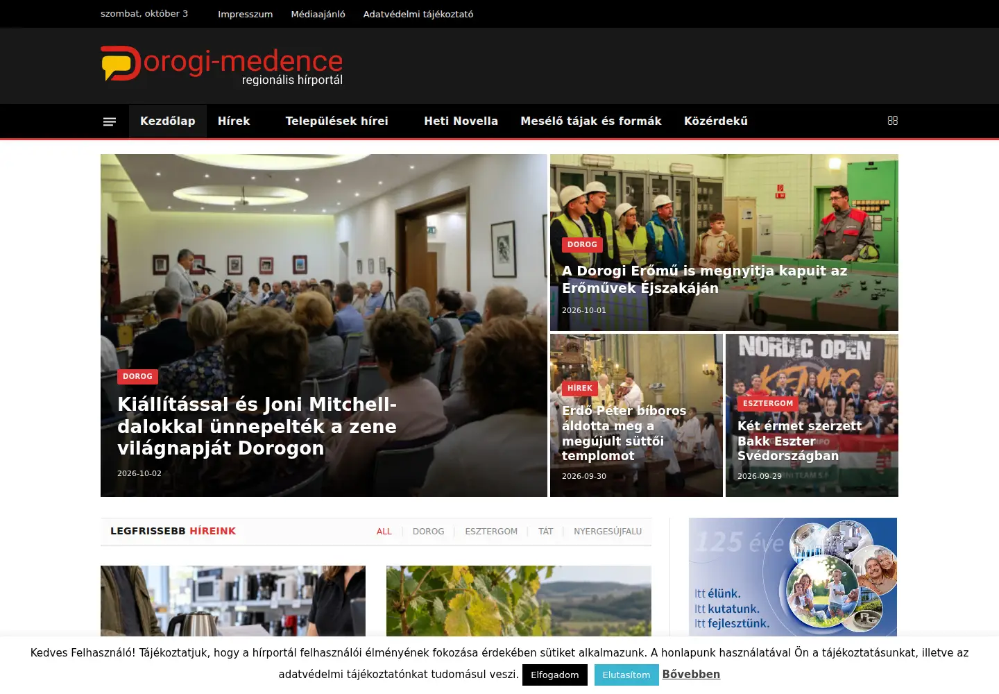 Screenshot of dorogimedence.hu