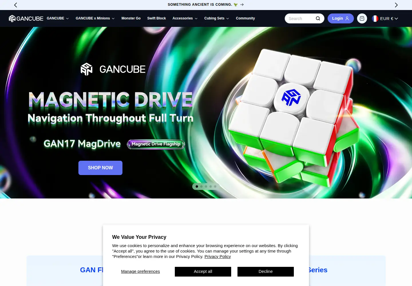 Screenshot of gancube.com