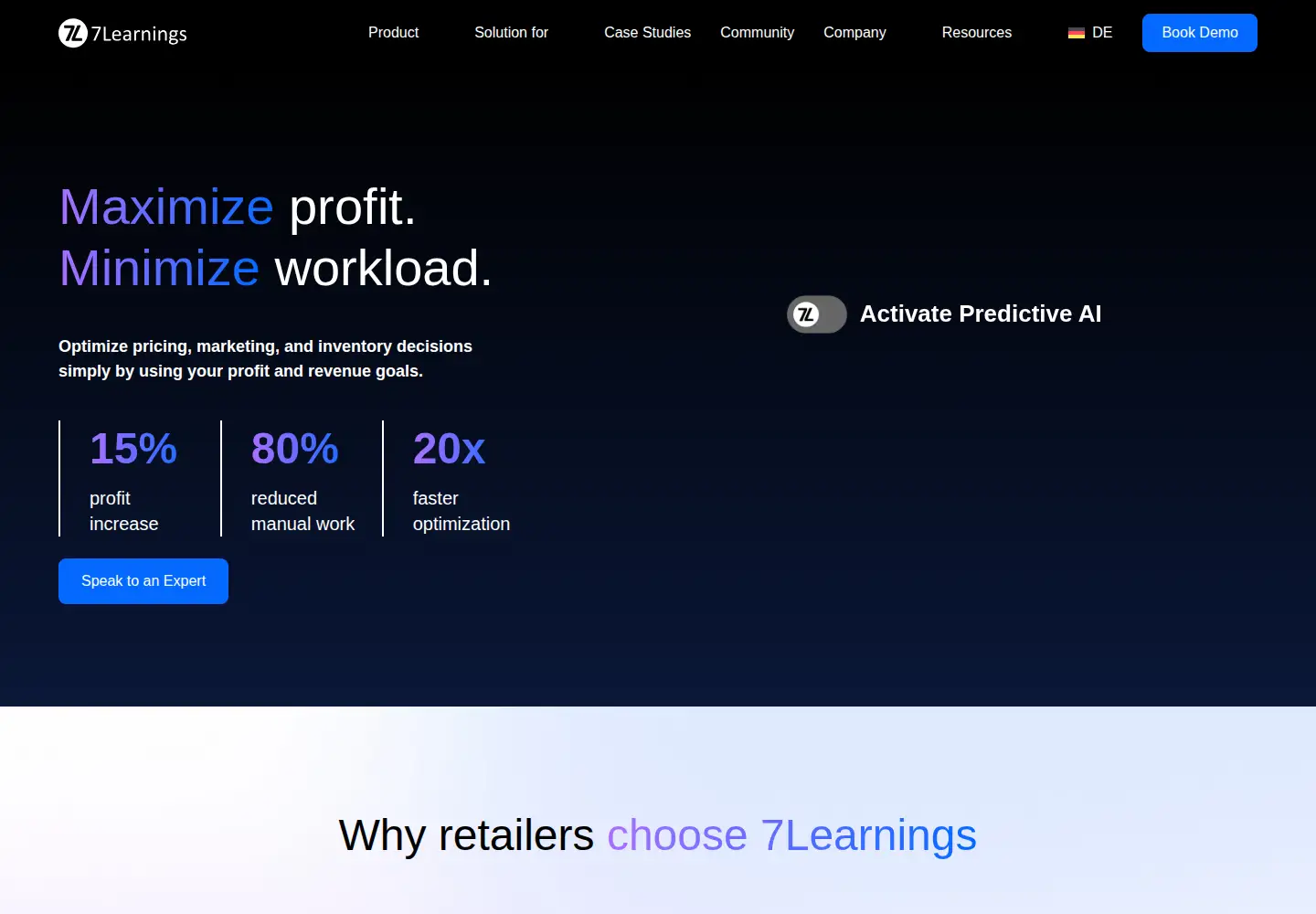 Screenshot of 7learnings.com