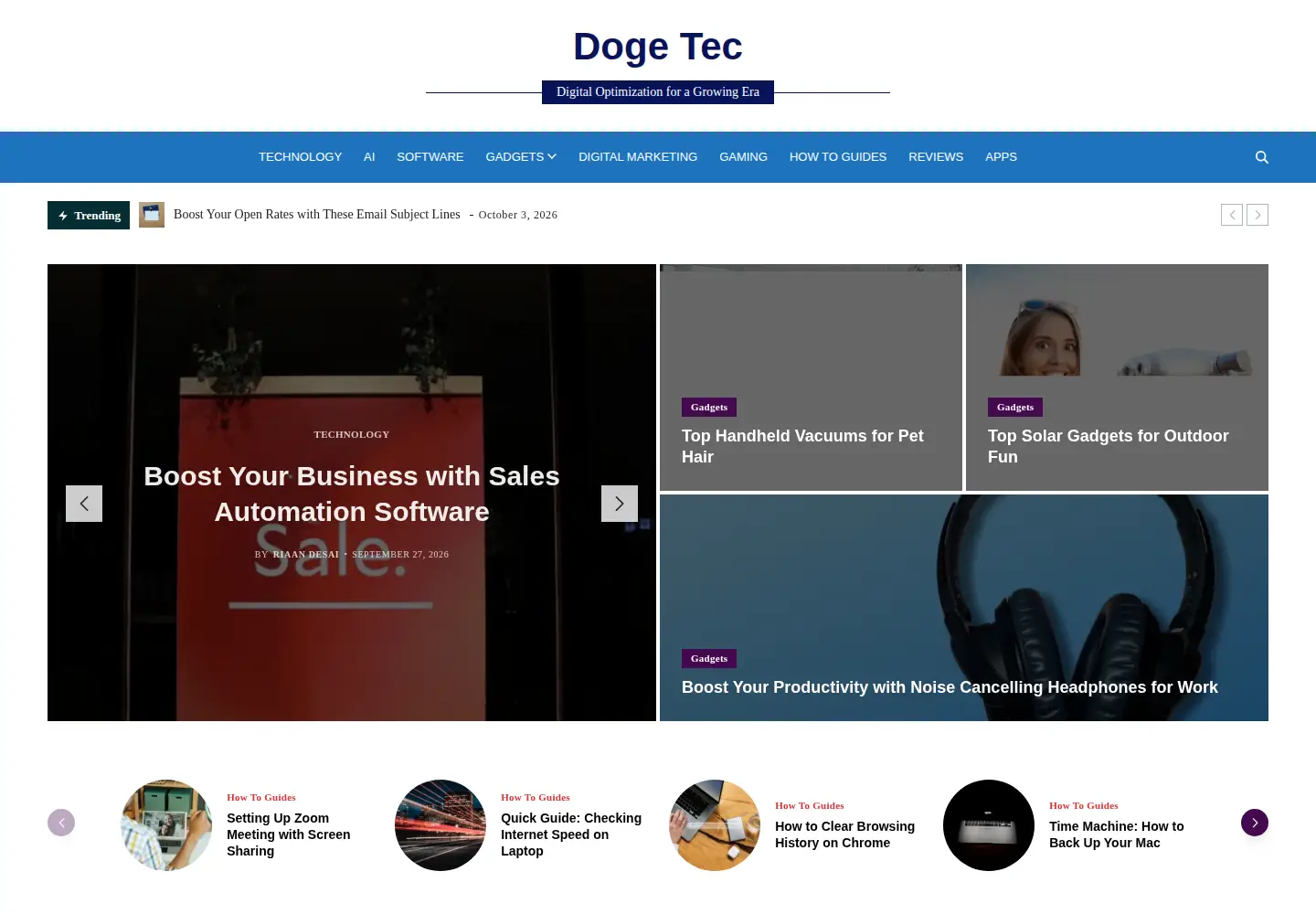 Screenshot of dogetec.com