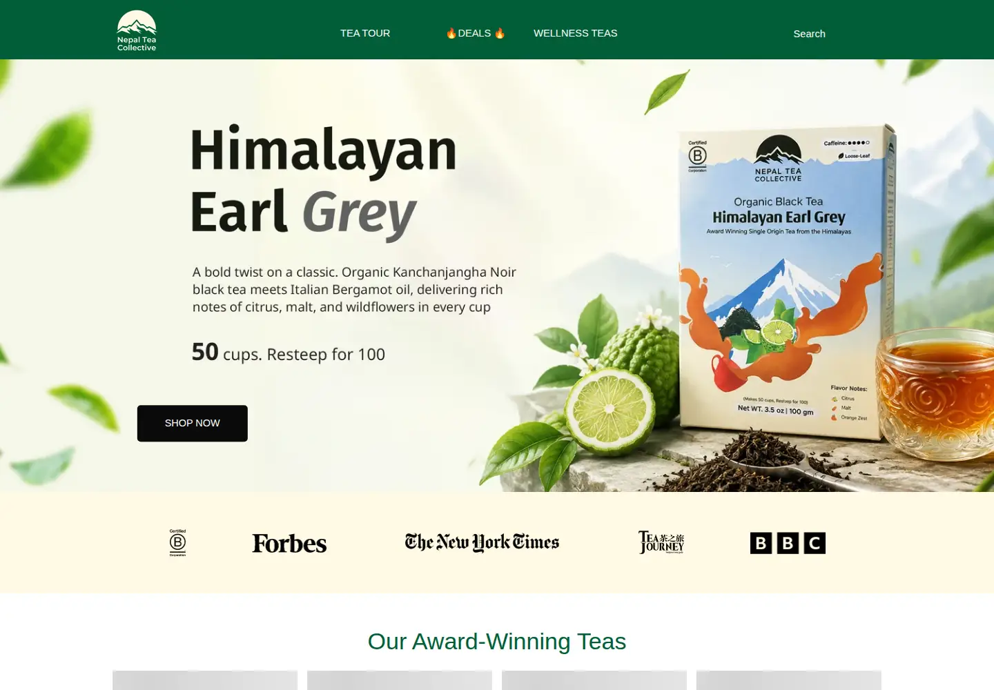 Screenshot of nepalteacollective.com