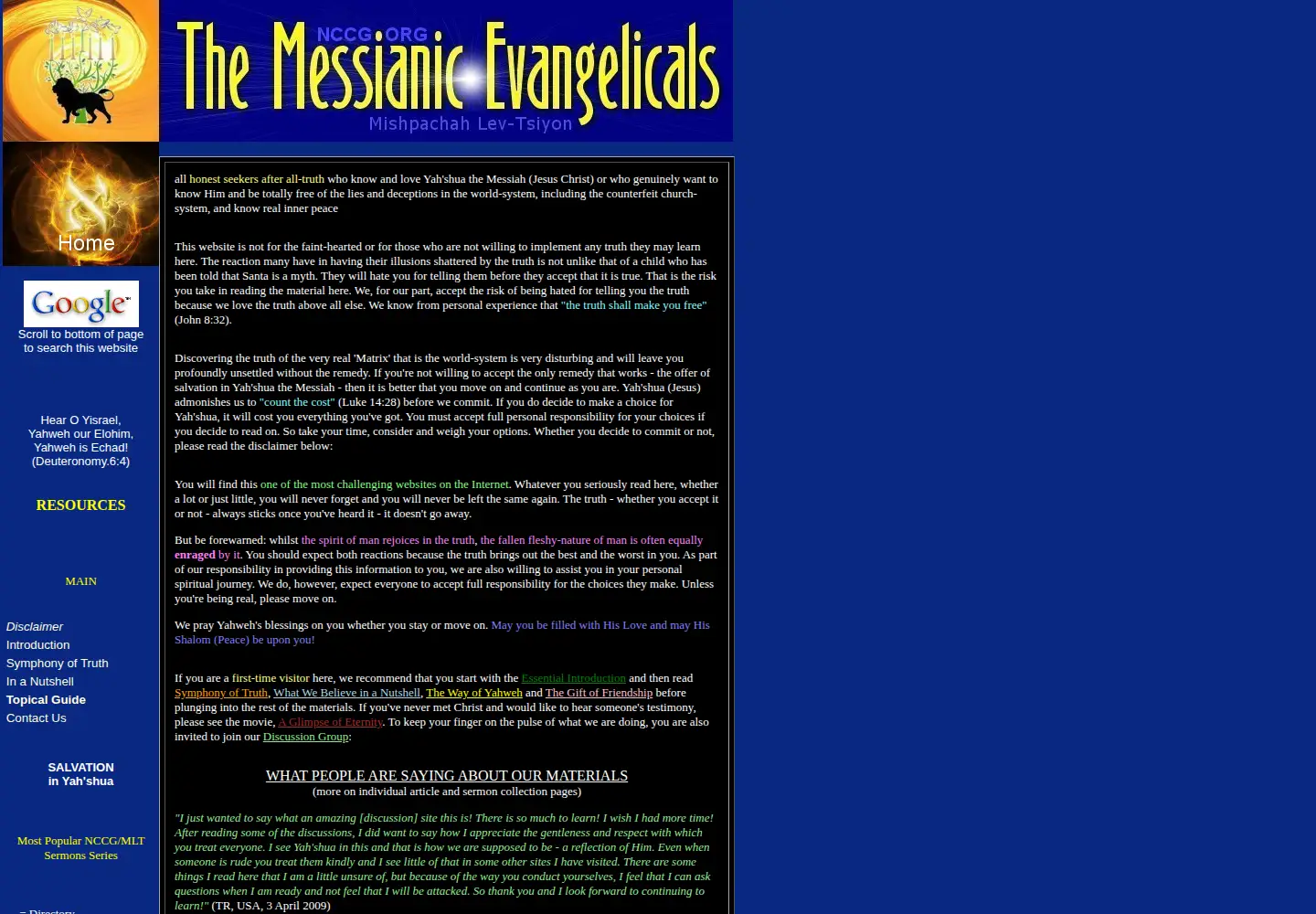 Screenshot of nccg.org