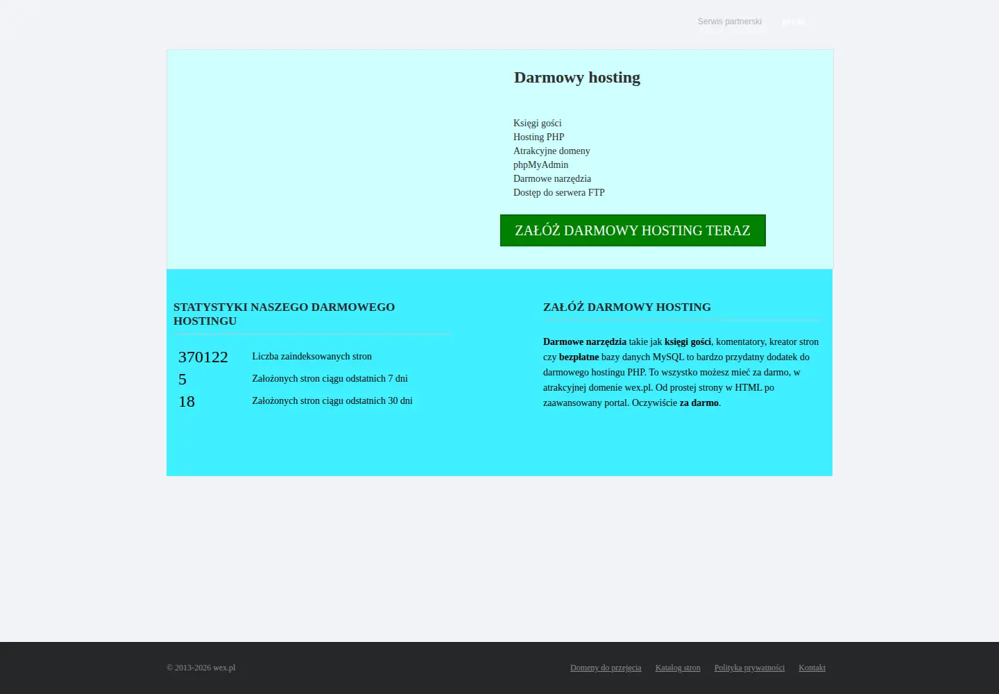 Screenshot of wex.pl