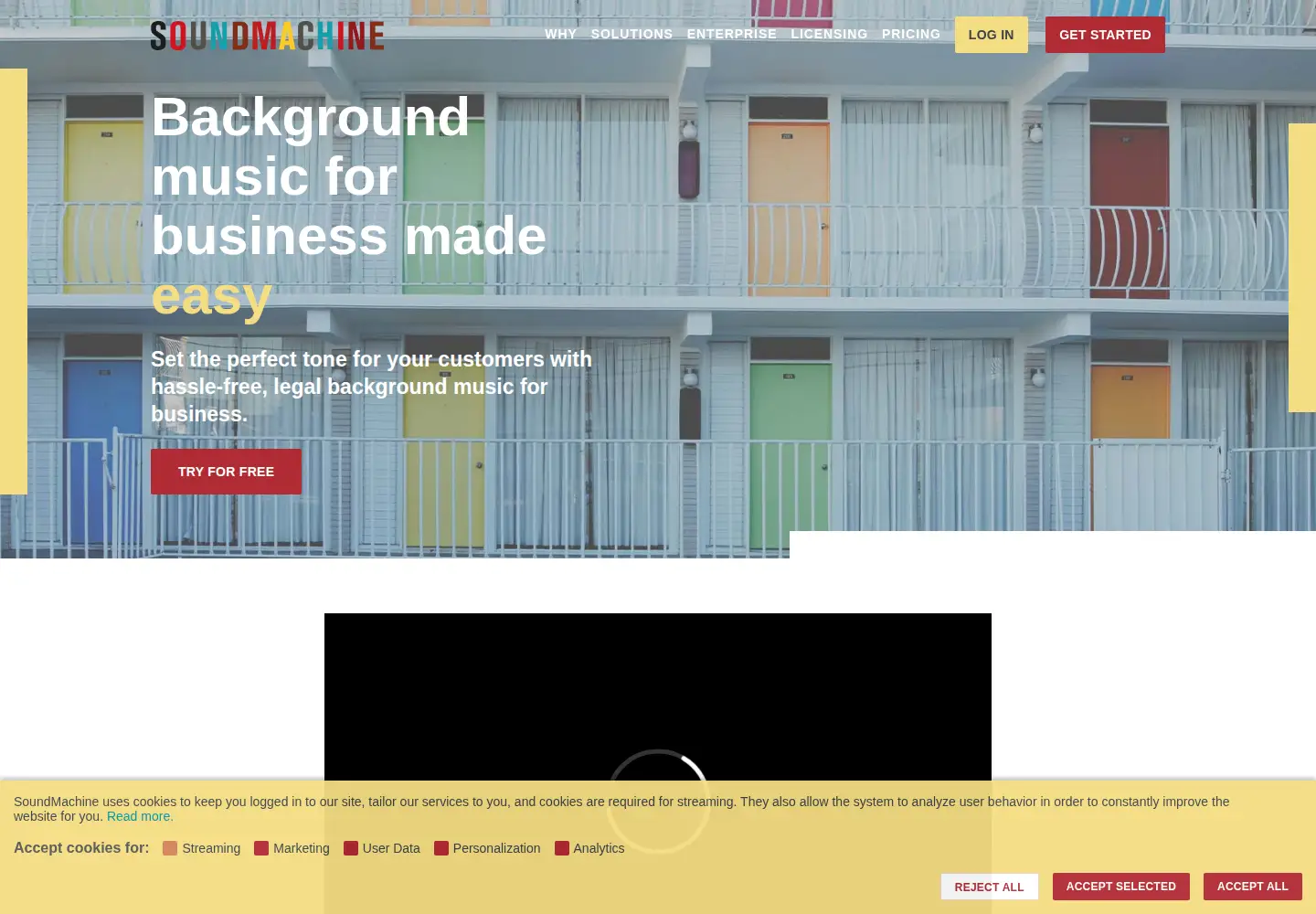 Screenshot of sound-machine.com