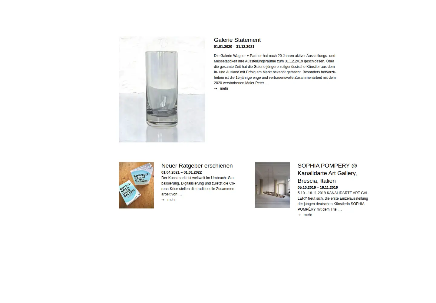 Screenshot of galerie-wagner-partner.com