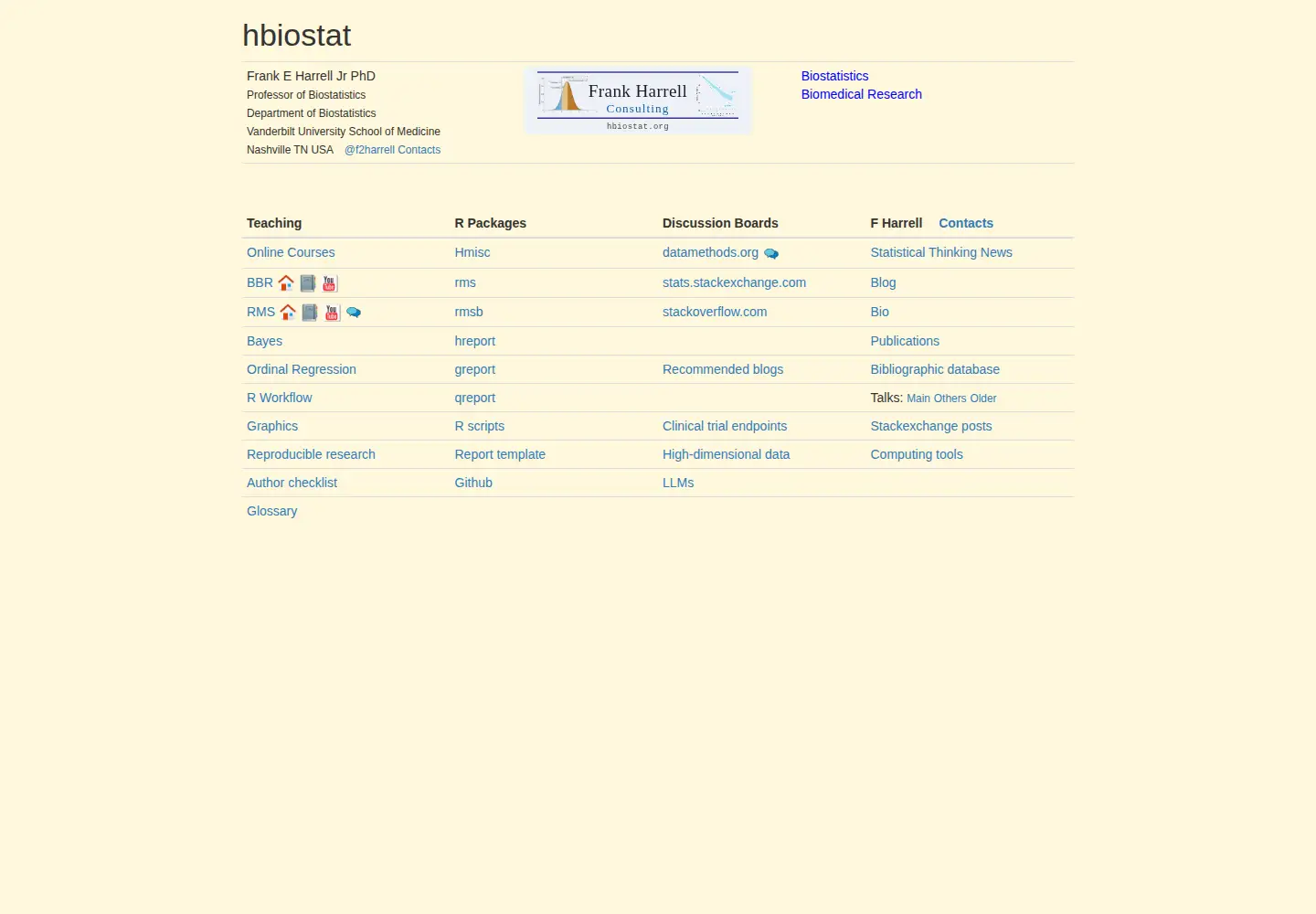 Screenshot of hbiostat.org