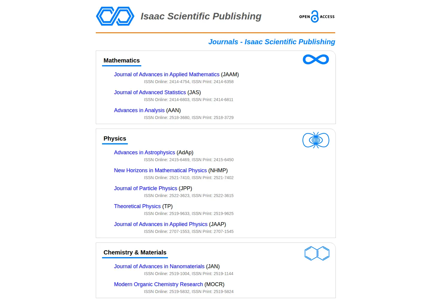 Screenshot of isaacpub.org