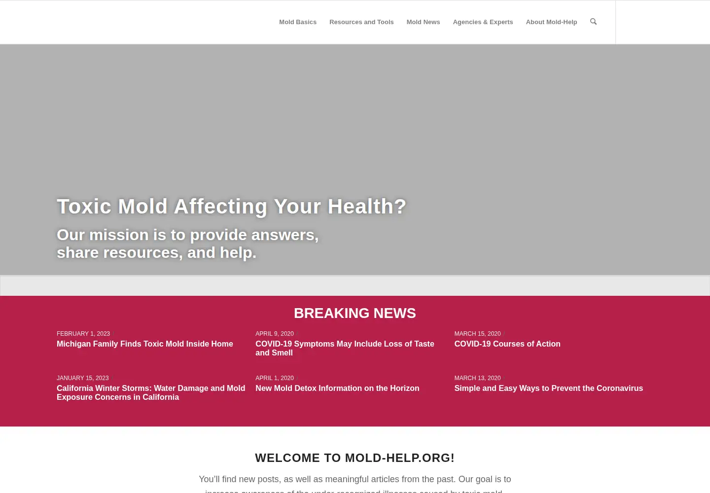 Screenshot of mold-help.org