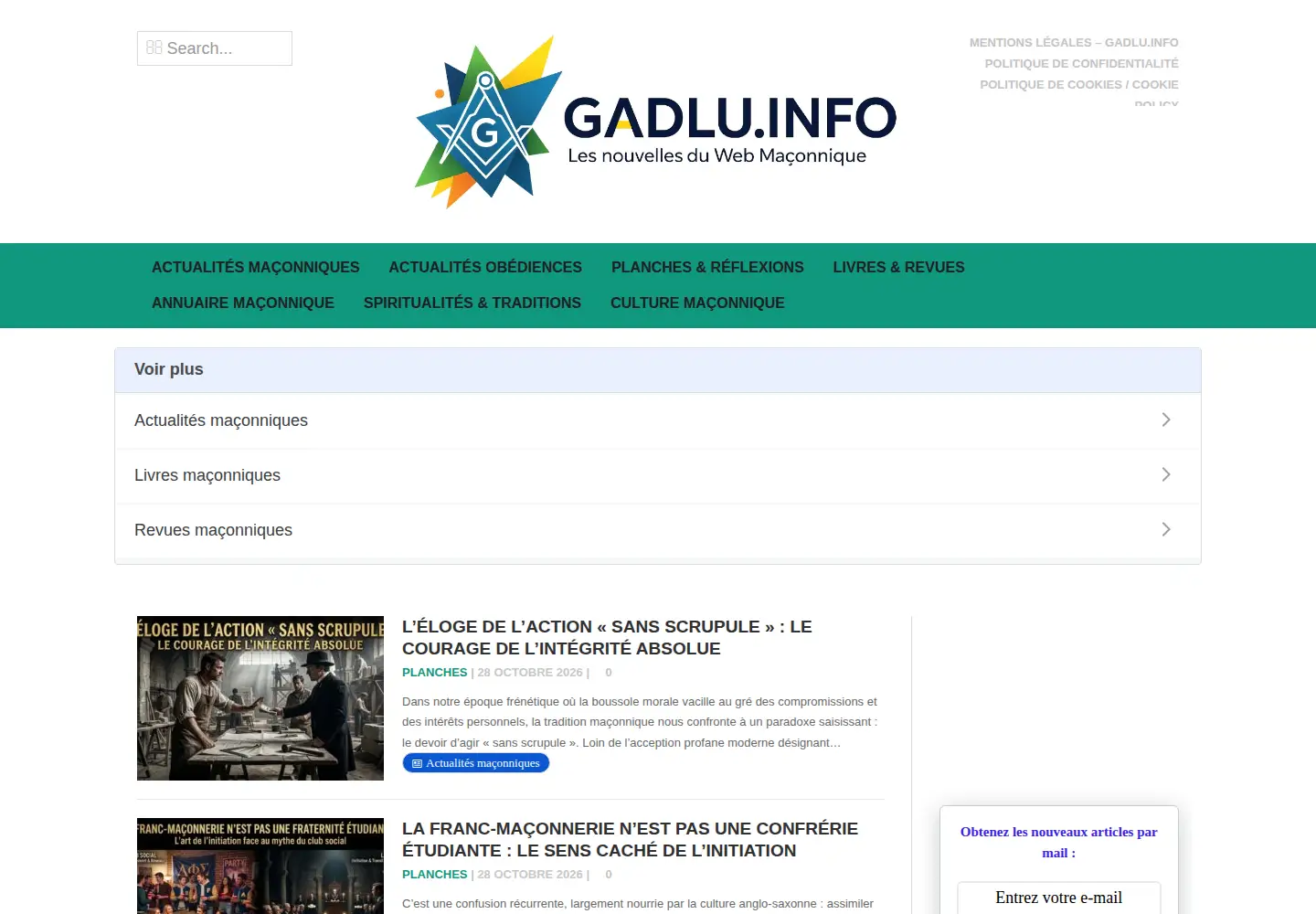 Captured homepage of gadlu.info in the current scan