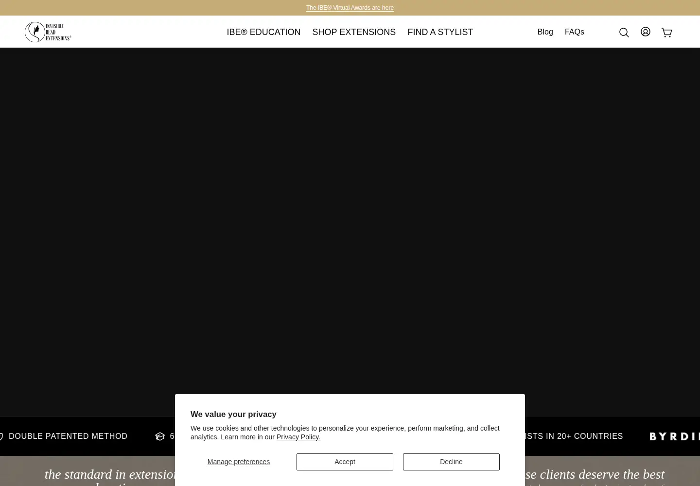 Screenshot of invisiblebeadextensions.com