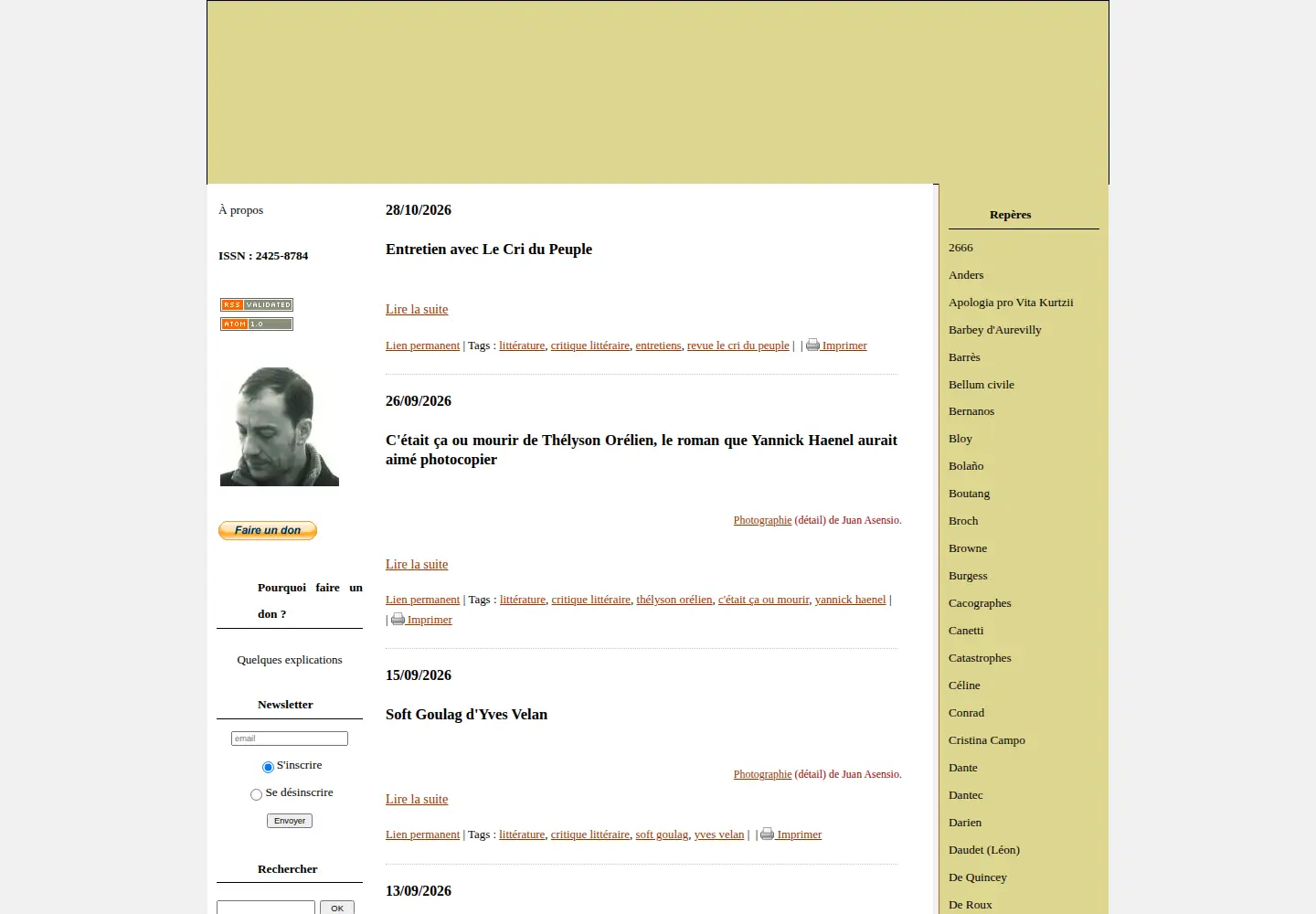 Captured homepage of juanasensio.com in the current scan