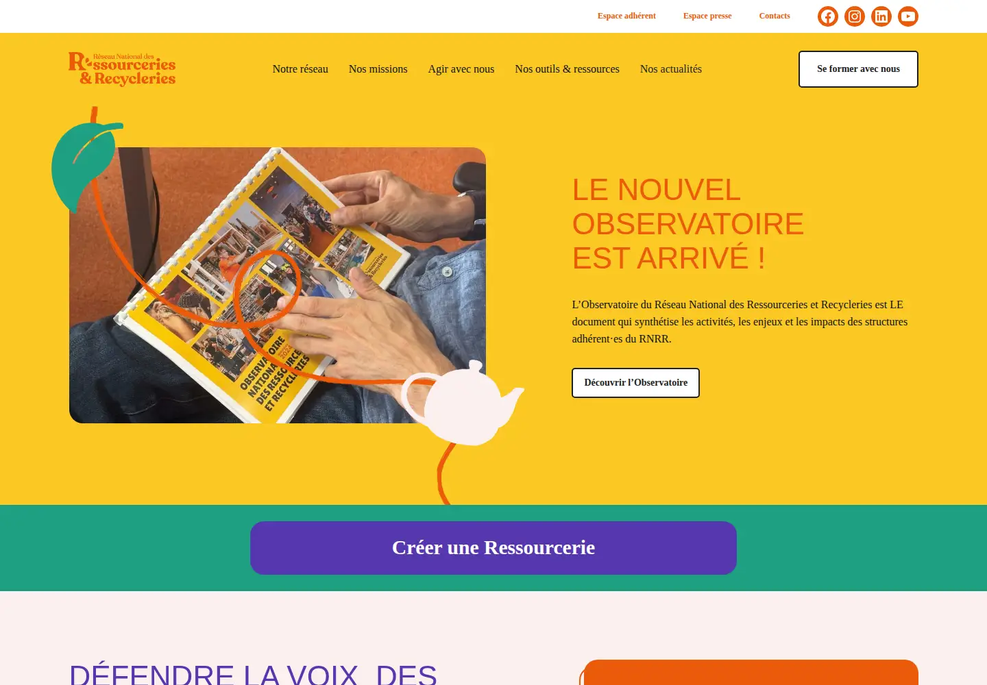 Screenshot of ressourcerie.fr