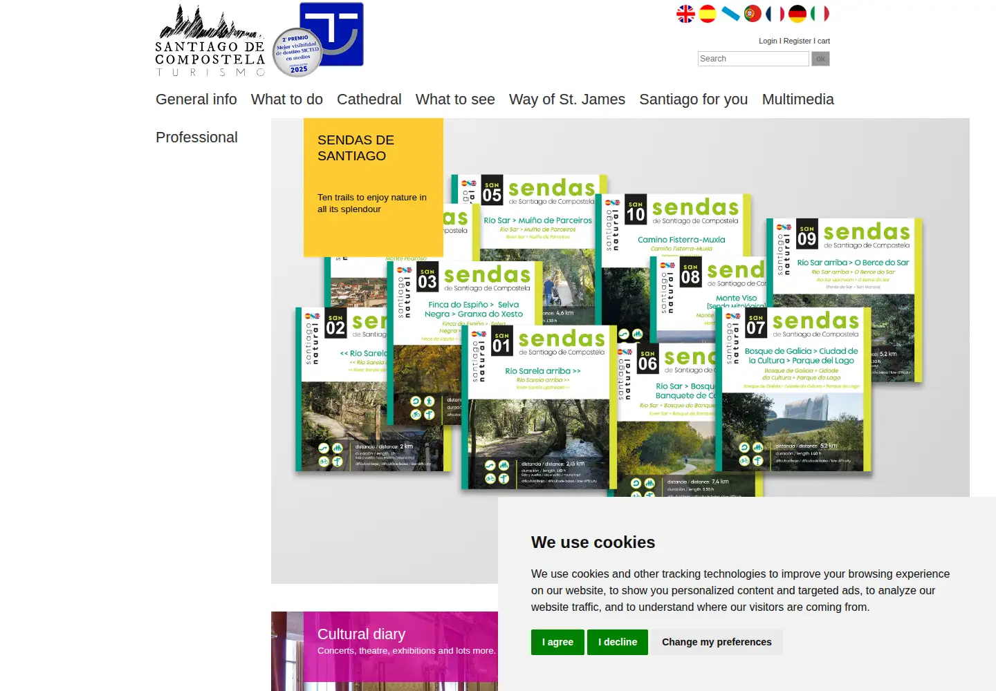 Screenshot of santiagoturismo.com
