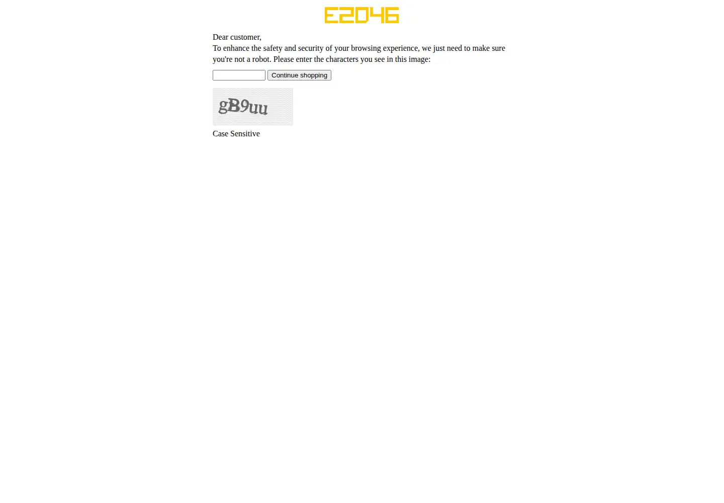 Captured homepage of e2046.com in the current scan