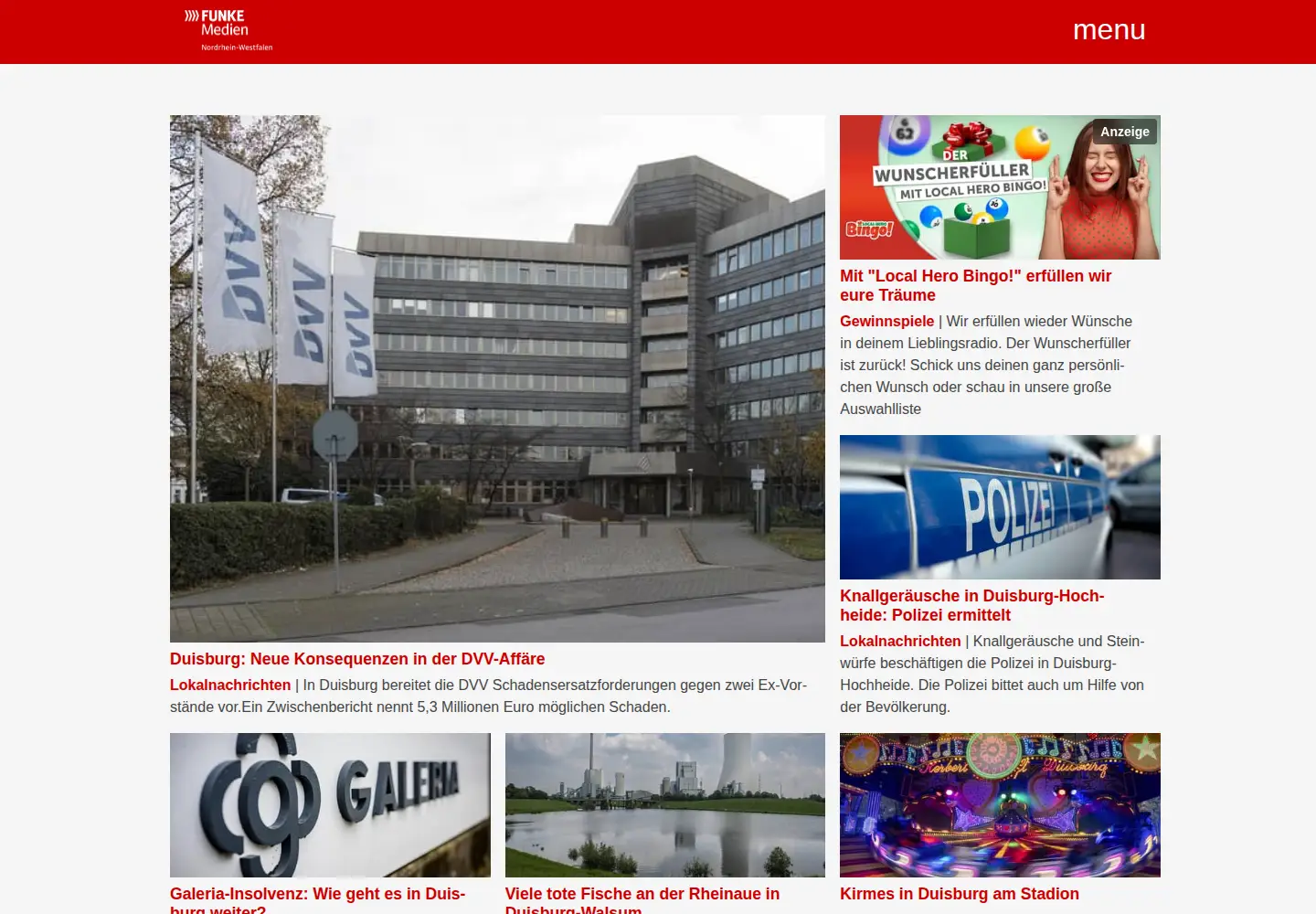 Screenshot of radioduisburg.de