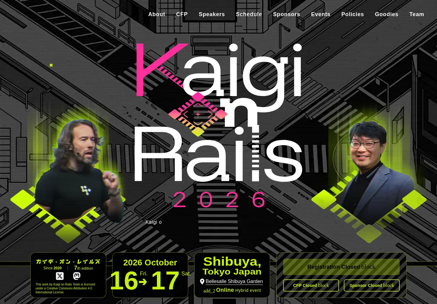 Screenshot of kaigionrails.org
