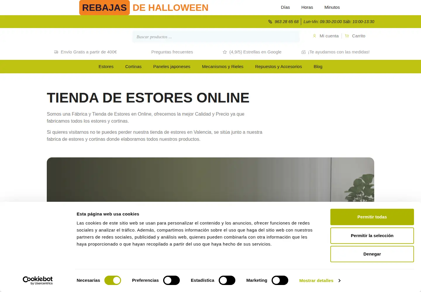 Screenshot of corticolors.com