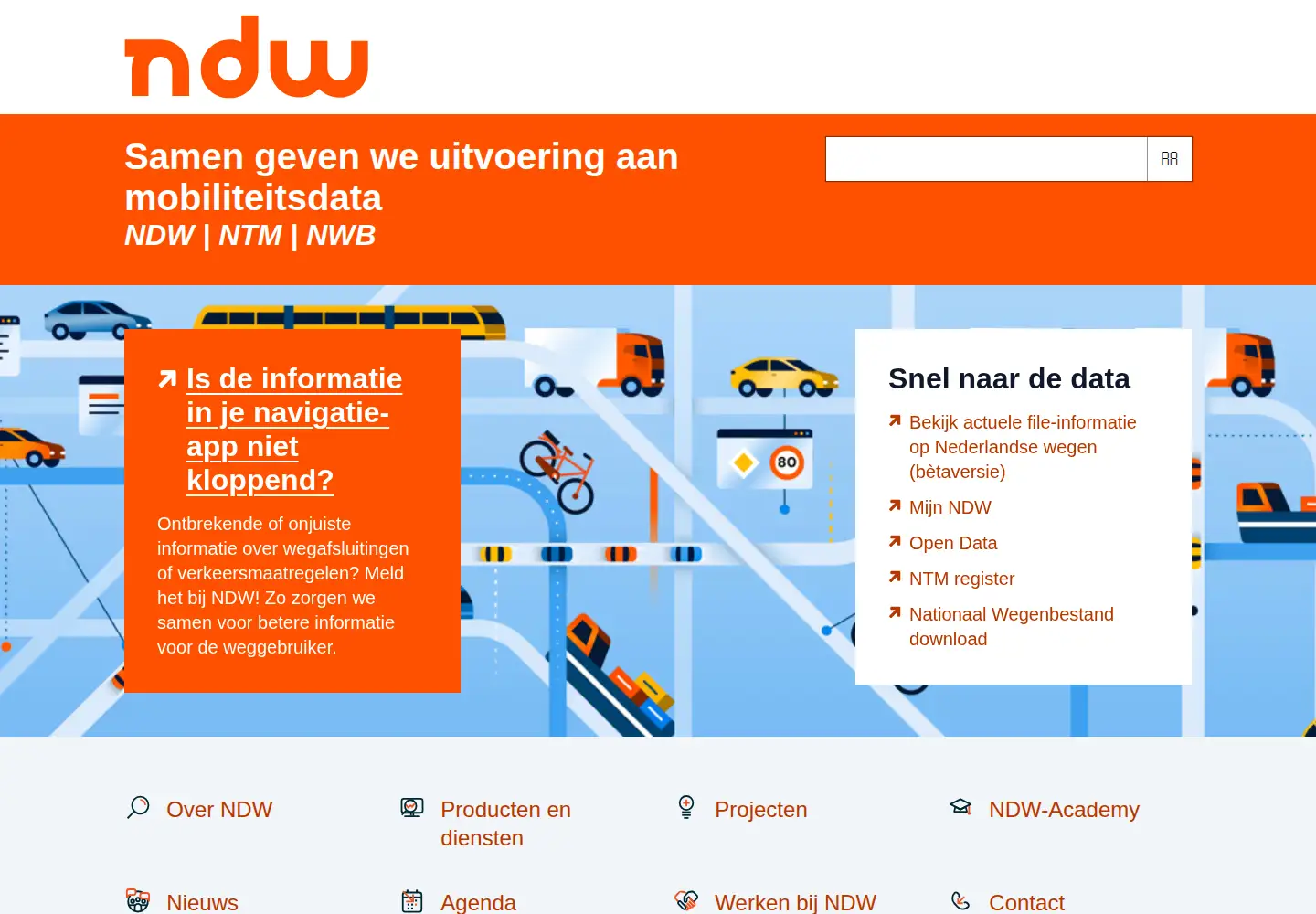 Screenshot of ndw.nu