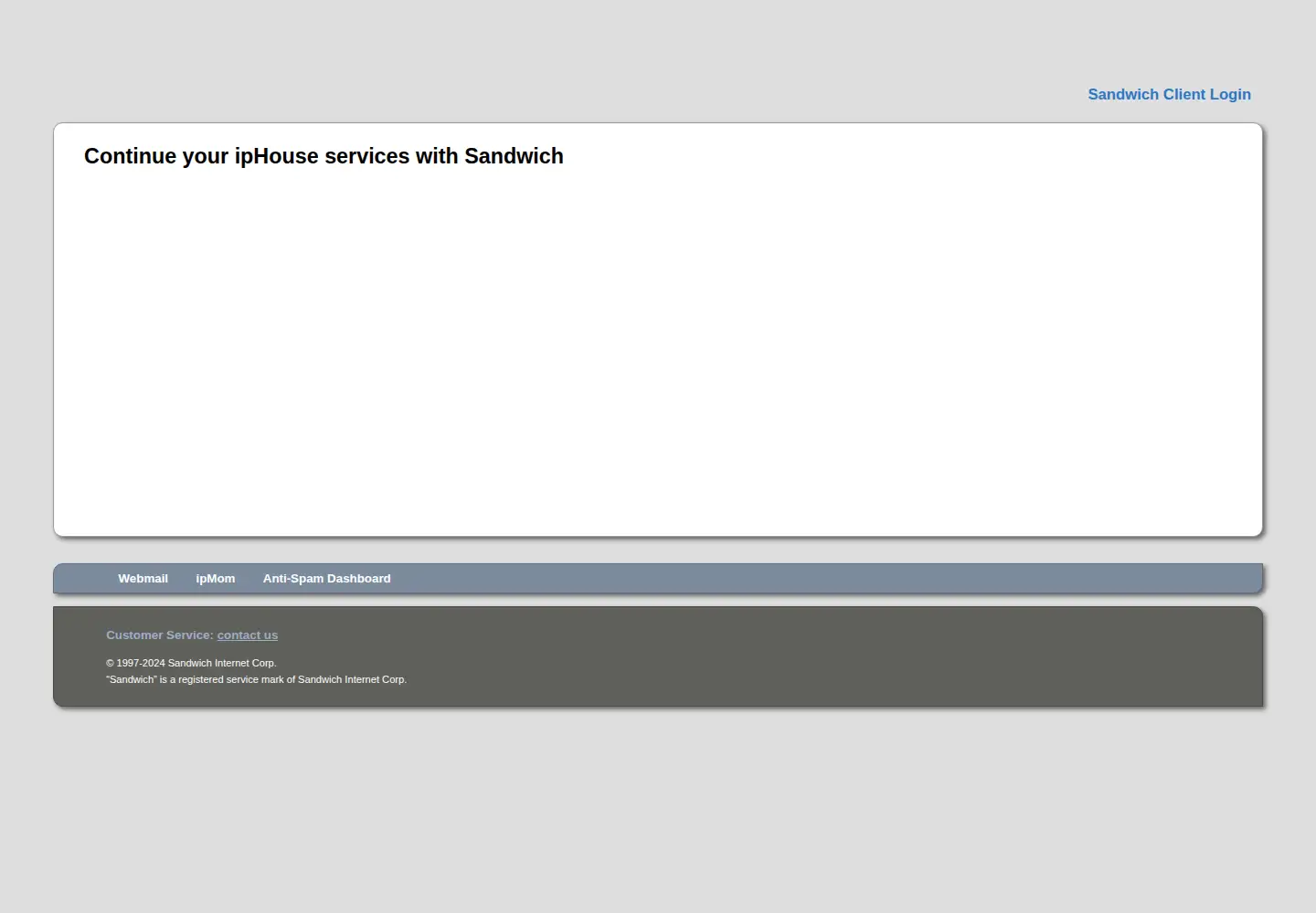 Captured homepage of bitstream.net in the current scan