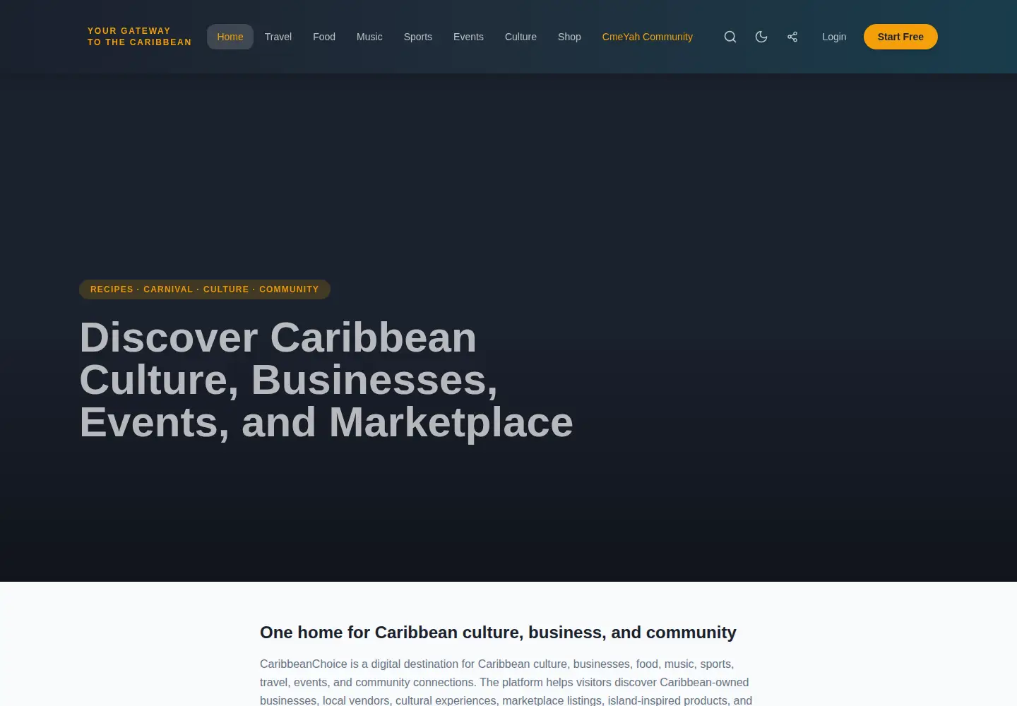 Captured homepage of caribbeanchoice.com in the current scan