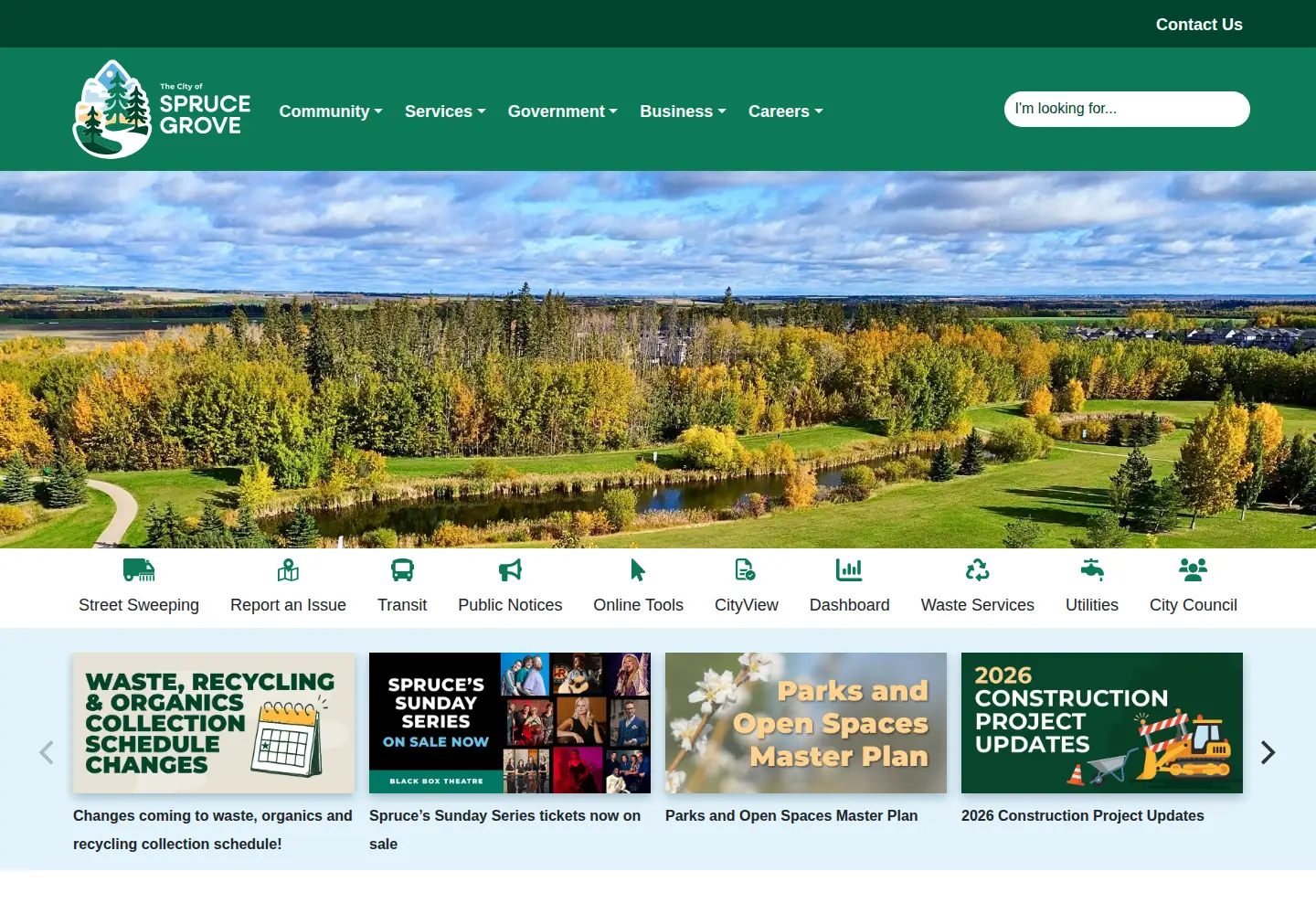 Screenshot of sprucegrove.org