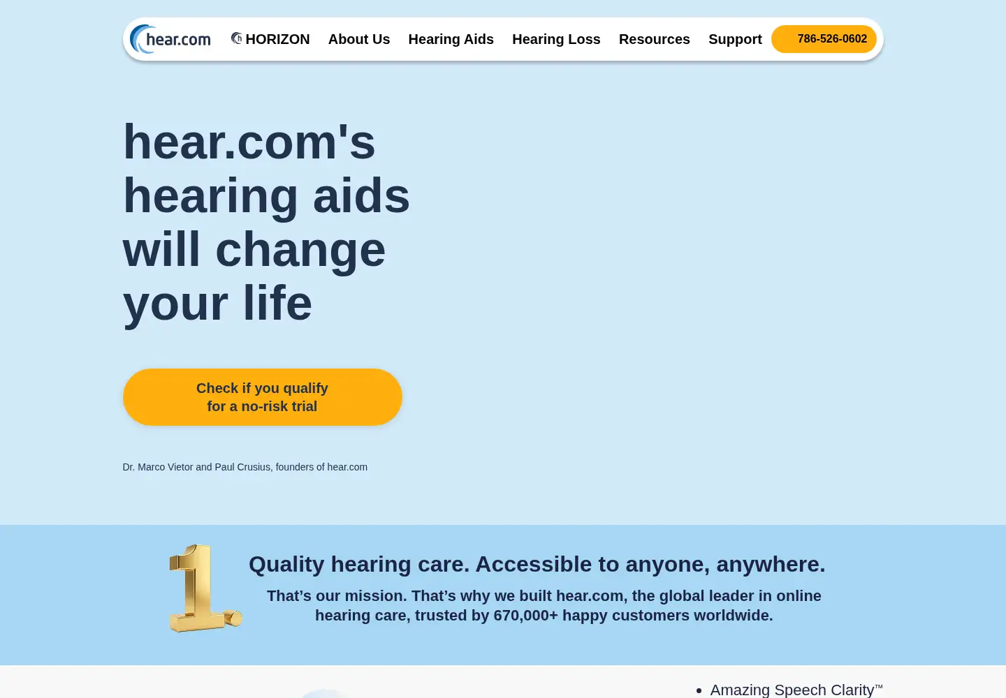 Screenshot of hear.com