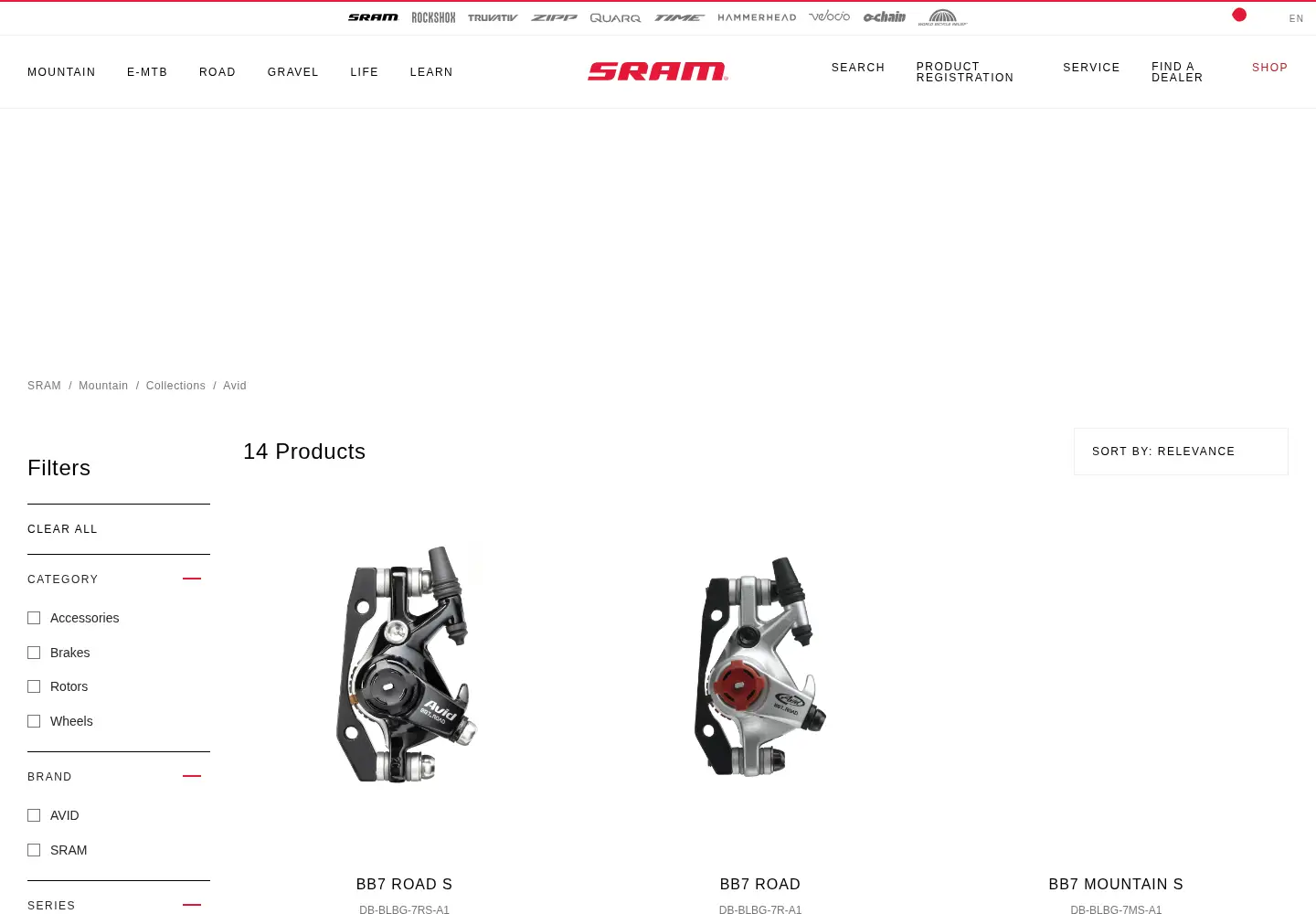 Screenshot of avidbike.com