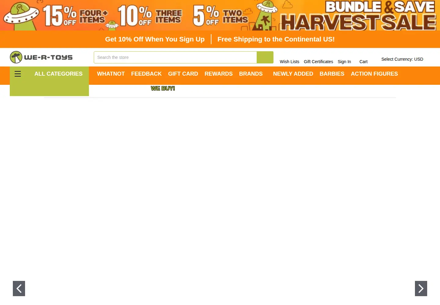 Captured homepage of wertoys.com in the current scan