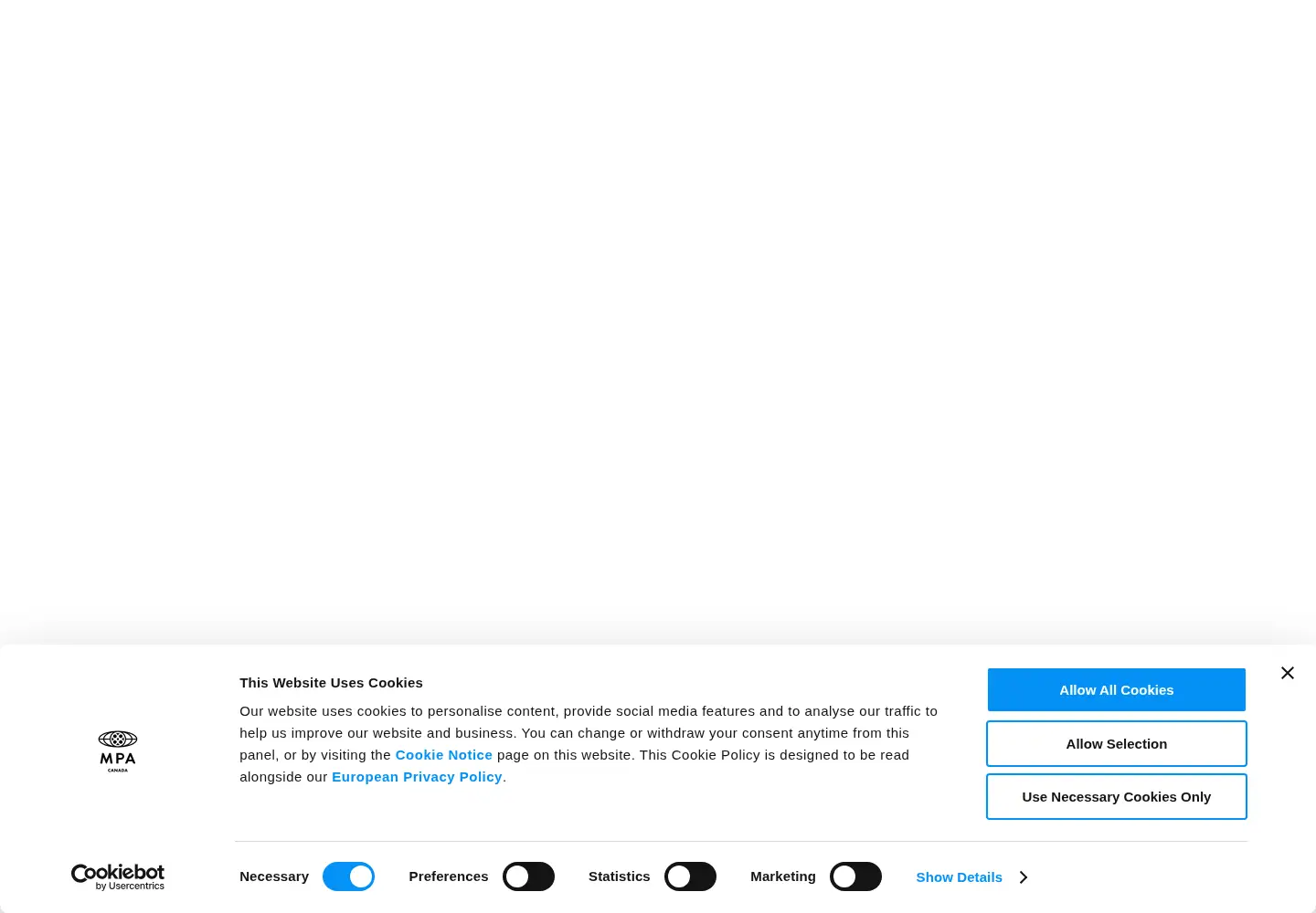 Captured homepage of mpa-canada.org in the current scan