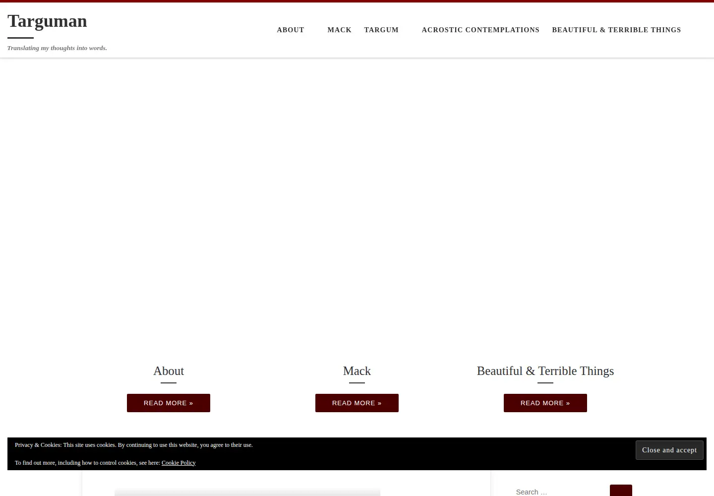 Captured homepage of targuman.org in the current scan