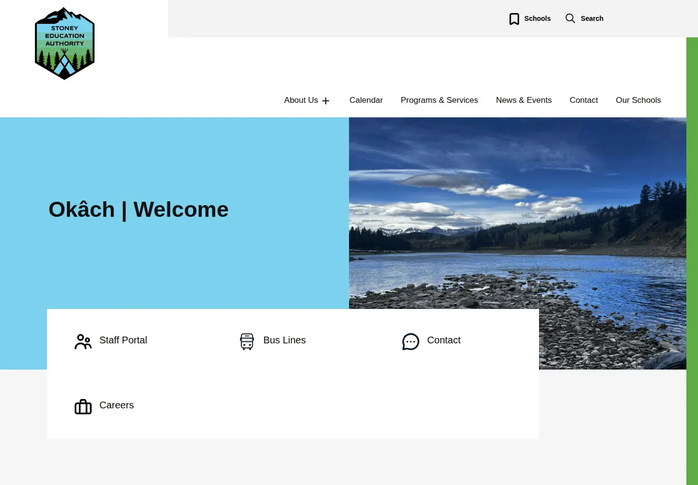 Screenshot of stoneyeducation.ca