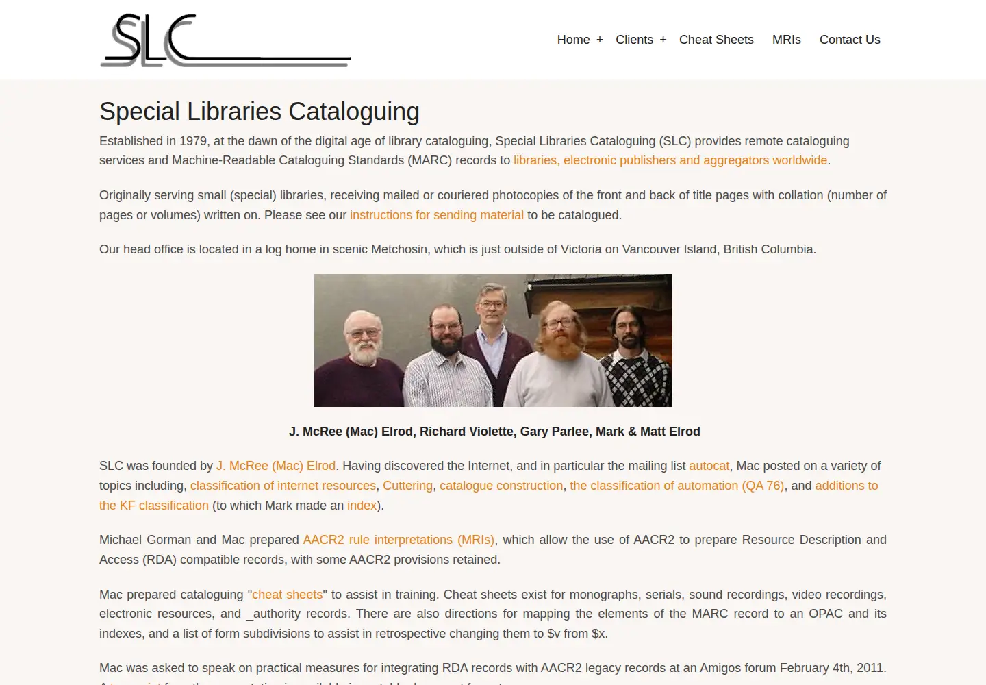 Captured homepage of slc.bc.ca in the current scan