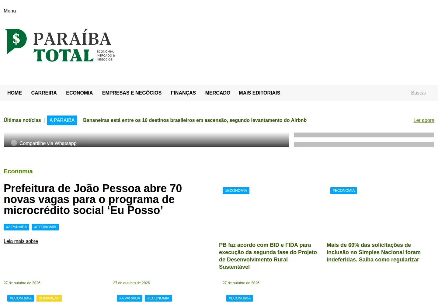 Screenshot of paraibatotal.com.br