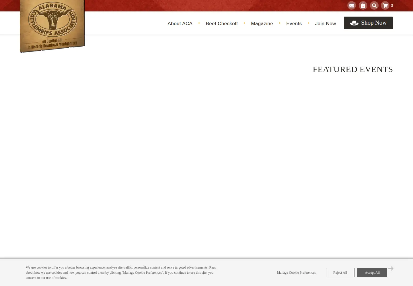 Screenshot of bamabeef.org