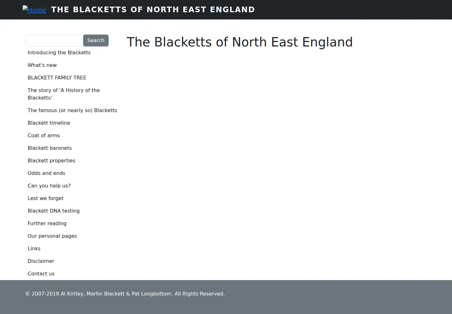 Screenshot of theblacketts.com